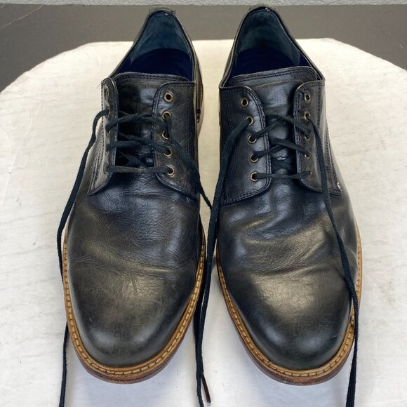 Cole Haan Tyler Grand Plain Toe Derby - C25104,Size 12 M,Men Shoes,Black Leather - Picture 1 of 14